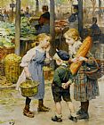 Les Petites Menageres by Henry Jules Jean Geoffroy